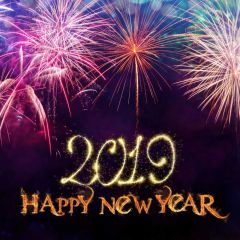 Firework New Year Purple Photography Scenery Backdrop Festival Celebration Theme Banner IYC-845