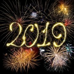 Firework New Year Dark Photography Scenery Backdrop Festival Celebration Theme Banner IYC-850