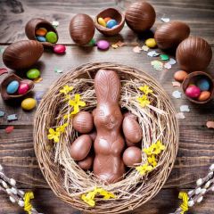 Rabbit Sugar Wood Photography Scenery Backdrop Festival Celebration Theme Banner IYC-858