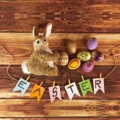 Rabbit Wood Photography Scenery Backdrop Festival Celebration Theme Banner IYC-862