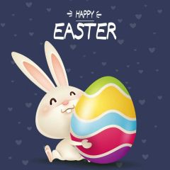 Rabbit Egg Photography Scenery Backdrop Festival Celebration Theme Banner IYC-864