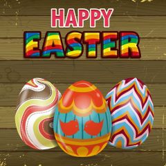 Egg Wood Photography Scenery Backdrop Festival Celebration Theme Banner IYC-867