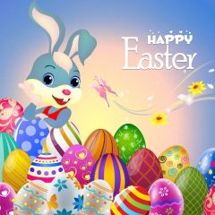 Rabbit Egg Photography Scenery Backdrop Festival Celebration Theme Banner IYC-868