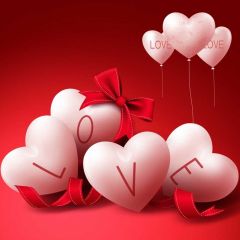 Heart Bowknot Photography Scenery Backdrop Love Theme Banner IYC-892