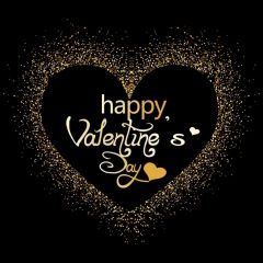 Heart Shimming Gold Photography Scenery Backdrop Love Theme Banner IYC-898