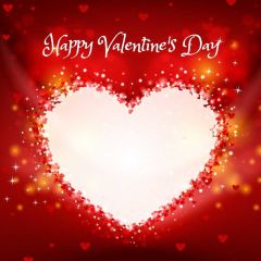 Heart Red Light Photography Scenery Backdrop Love Theme Banner IYC-899