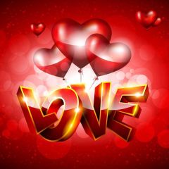 Heart Red Love Photography Scenery Backdrop Love Theme Banner IYC-900