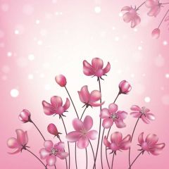 Flower Pink Photography Scenery Backdrop Flowers Theme Banner IYC-929