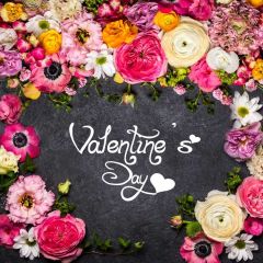 Flower Letter Photography Scenery Backdrop Love Theme Banner IYC-948