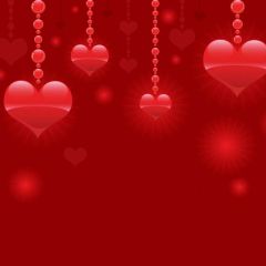 Red Heart Photography Scenery Backdrop Love Theme Banner IYC-950