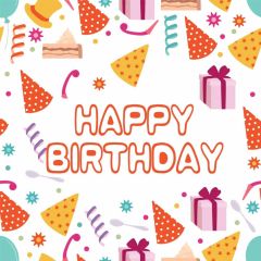 Birthday Present Hat Photography Scenery Backdrop Birthday Party Theme Banner IYC-960