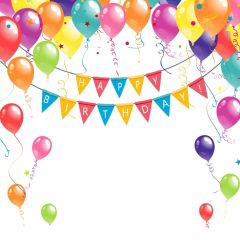 Birthday Balloon Ribbon Photography Scenery Backdrop Birthday Party Theme Banner IYC-961