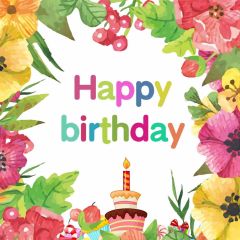 Cake Birthday Flower Photography Scenery Backdrop Birthday Party Theme Banner IYC-967