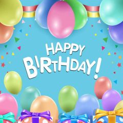 Balloon Birthday Ribbon Photography Scenery Backdrop Birthday Party Theme Banner IYC-977