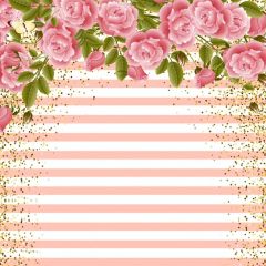 Flower Pink Photography Scenery Backdrop Birthday Party Theme Banner IYC-984