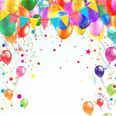 Balloon Ribbon Photography Scenery Backdrop Birthday Party Theme Banner IYC-985