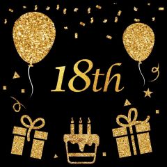 Present Cake Balloon Photography Scenery Backdrop Birthday Party Theme Banner IYC-987