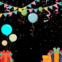 Balloon Present Photography Scenery Backdrop Birthday Party Theme Banner IYC-990