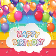 Birthday Balloon Colour Photography Scenery Backdrop Birthday Party Theme Banner IYC-992