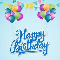 Birthday Balloon Small Flag Photography Scenery Backdrop Birthday Party Theme Banner IYC-994