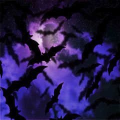 Fearful Bats Photography Scenery Backdrop Halloween Theme Banner MNH-028