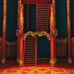 Chinese Pillars Photography Scenery Backdrop Arches or Pillars Theme Banner MNH-038