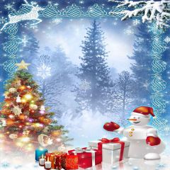 Happy Christmas Photography Scenery Backdrop Christmas Theme Banner MNH-059