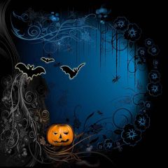 Dark Halloween Photography Scenery Backdrop Halloween Theme Banner MNH-078