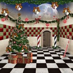 Lovely Christmas Tree Photography Scenery Backdrop Christmas Theme Banner MNH-127