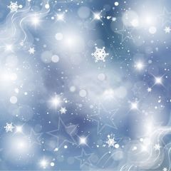 Star And Snowflake Photography Scenery Backdrop Snow Theme Banner MNH-129