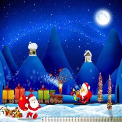 Christmas Night Photography Scenery Backdrop Christmas Theme Banner MNH-141