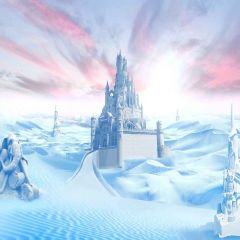 Fancy Castle Photography Scenery Backdrop Architectural Theme Banner MNH-149