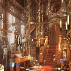 Disordered Room Photography Scenery Backdrop Indoor Theme Banner MNH-155