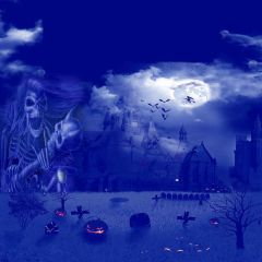Vicious Castle Photography Scenery Backdrop Halloween Theme Banner MNH-158