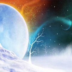 Fantasy Moonnight Photography Scenery Backdrop Night Theme Banner MNH-165