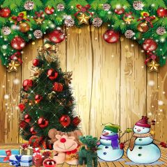 Christmas Tree Photography Scenery Backdrop Christmas Theme Banner MNH-174