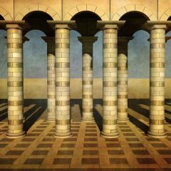 Palace With Pillars Photography Scenery Backdrop Arches or Pillars Theme Banner MNH-177