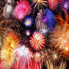 Fireworks Photography Scenery Backdrop Festival Celebration Theme Banner MNH-186