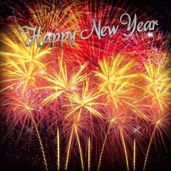 New Year Firework Photography Scenery Backdrop Festival Celebration Theme Banner MNH-204