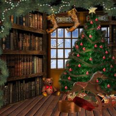 Warm Christmas Photography Scenery Backdrop Christmas Theme Banner MNH-205