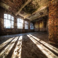 Discarded House Photography Scenery Backdrop Indoor Theme Banner MNH-217