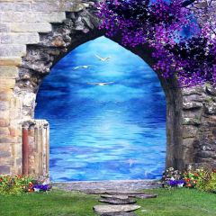 Beautiful Stone Cavern Photography Scenery Backdrop Nature Theme Banner MNH-219