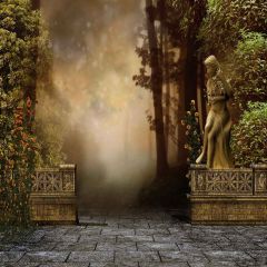 Elegant Garden Photography Scenery Backdrop Garden Scenery Theme Banner MNH-220
