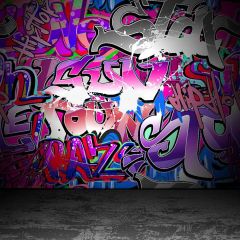 Graffiti Wall Photography Scenery Backdrop Graffiti Theme Banner MNH-235