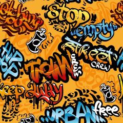 Graffiti Wall Photography Scenery Backdrop Graffiti Theme Banner MNH-237