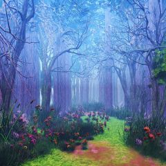 Dreamlike Woods Photography Scenery Backdrop Forest Theme Banner MNH-252