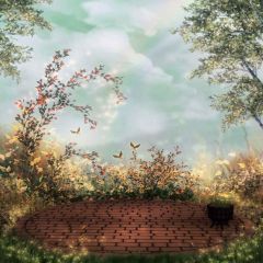 Dreamlike Garden Photography Scenery Backdrop Nature Theme Banner MNH-255