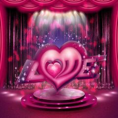 Love Stage Photography Scenery Backdrop Love Theme Banner MNH-262