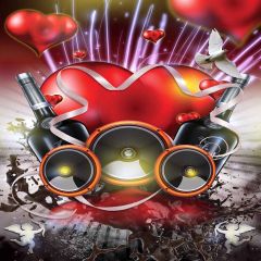 Valentine's Day Photography Scenery Backdrop Love Theme Banner MNH-266