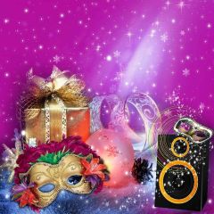 Chrismas Costume Ball Photography Scenery Backdrop Christmas Theme Banner MNH-277